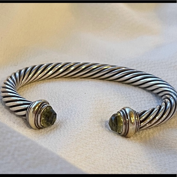 Authentic David Yurman Peridot Cable Cuff, 7mm - Picture 3 of 10